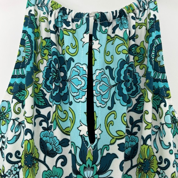 London Times Key Hole Paisley Printed Halter Dress - Picture 3 of 14